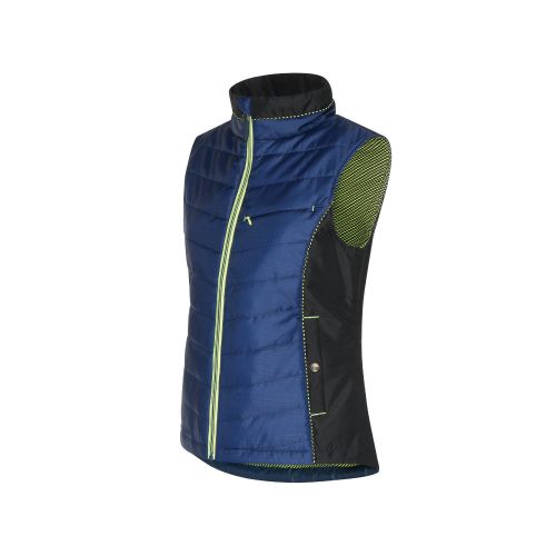 Doudoune Sans Manches de Travail Femme Constance - Taille M - Marine/Jaune Fluo - Résistant et Confortable - NINE WORTHS