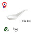 50 Indhye 1.7 cl bite-sized spoons, 102 x 38 x Ht. 32 mm, reusable, recyclable 100% French - Transparent - D-Work