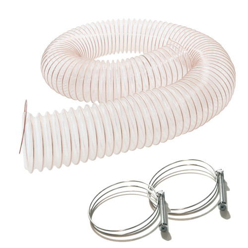 2,5 M de tuyau flexible d'aspiration PU acier cuivré D. 100 mm + 2 colliers de serrage - DW-257258001 - Diamwood