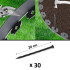 Flexibler, gewellter Gartenzaun Anthrazitgrau Höhe 25cm x Länge 9 Meter aus PVC und Anti-UV (St. 1mm) - D-Work