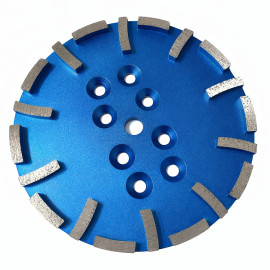 Piastra diamantata 20 segmenti D. 250 x Ht. 10 mm fissaggio universale - calcestruzzo o massetto molto duro - Diamwood