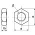 200 Ecrous Bas Hexagonaux M6 mm - DIN 439 - Laiton - D-Work