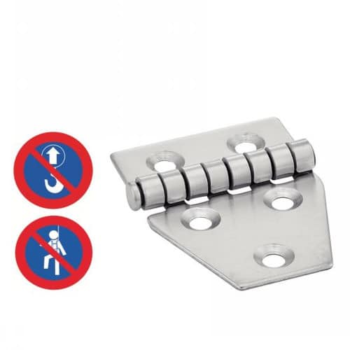 5 Charnières type C 55 mm - Inox A2 - Résistantes et durables - ACTON 