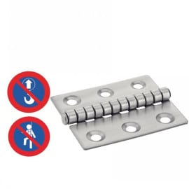 5 Charnières type F 50 mm - Inox A2 - Résistantes et durables - ACTON 