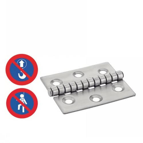 5 Charnières Type I 60 mm - Inox A2 - Résistantes et durables - ACTON 