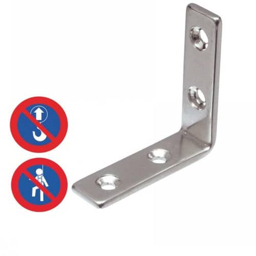 4 Equerres de Fixation L. 61 mm - Inox A2 - D-Work