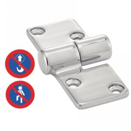 2 Charnières dégondables gauches 92 mm - Inox A4 poli - Résistantes et durables - ACTON 