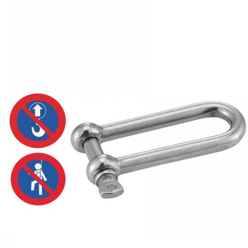 1 Manille Droite Longue Forgée 12 mm - Inox A4 - D-Work