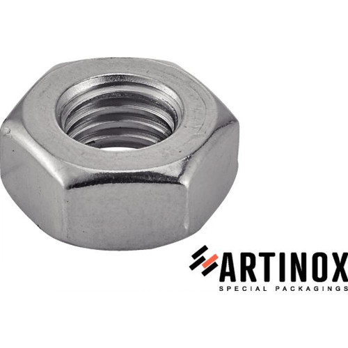 10 Écrous hexagonaux M18 - Inox A2, norme DIN 934 - ACTON 