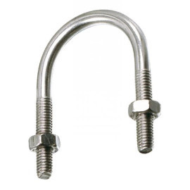1 Etrier Fileté pour Tube Iso avec Ecrous 274 mm - Inox A2 - D-Work