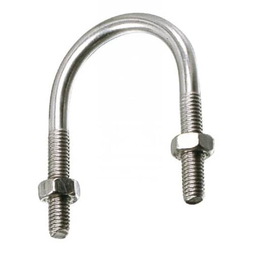 Étrier fileté pour tube 274 mm - Inox A4 - Avec écrous - ACTON 