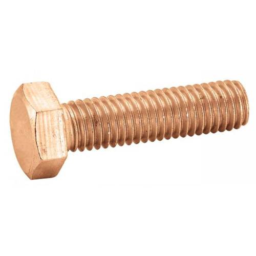50 Vis à Métaux Tête Hexagonale Filetage Total 8 x 60 mm - DIN 933 - Laiton - D-Work