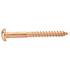 500 Vis à bois tête ronde fendue 2,5x12 mm - Laiton, norme DIN 96 - ACTON