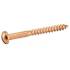 100 Vis à bois tête ronde fendue 3x25 mm - Laiton, norme DIN 96 - Fixation durable - ACTON