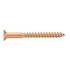 100 Vis à Bois Tête Ronde Fendue 4.5 x 30 mm - DIN 96 - NFE25-606 - UNI 701 - Laiton - D-Work