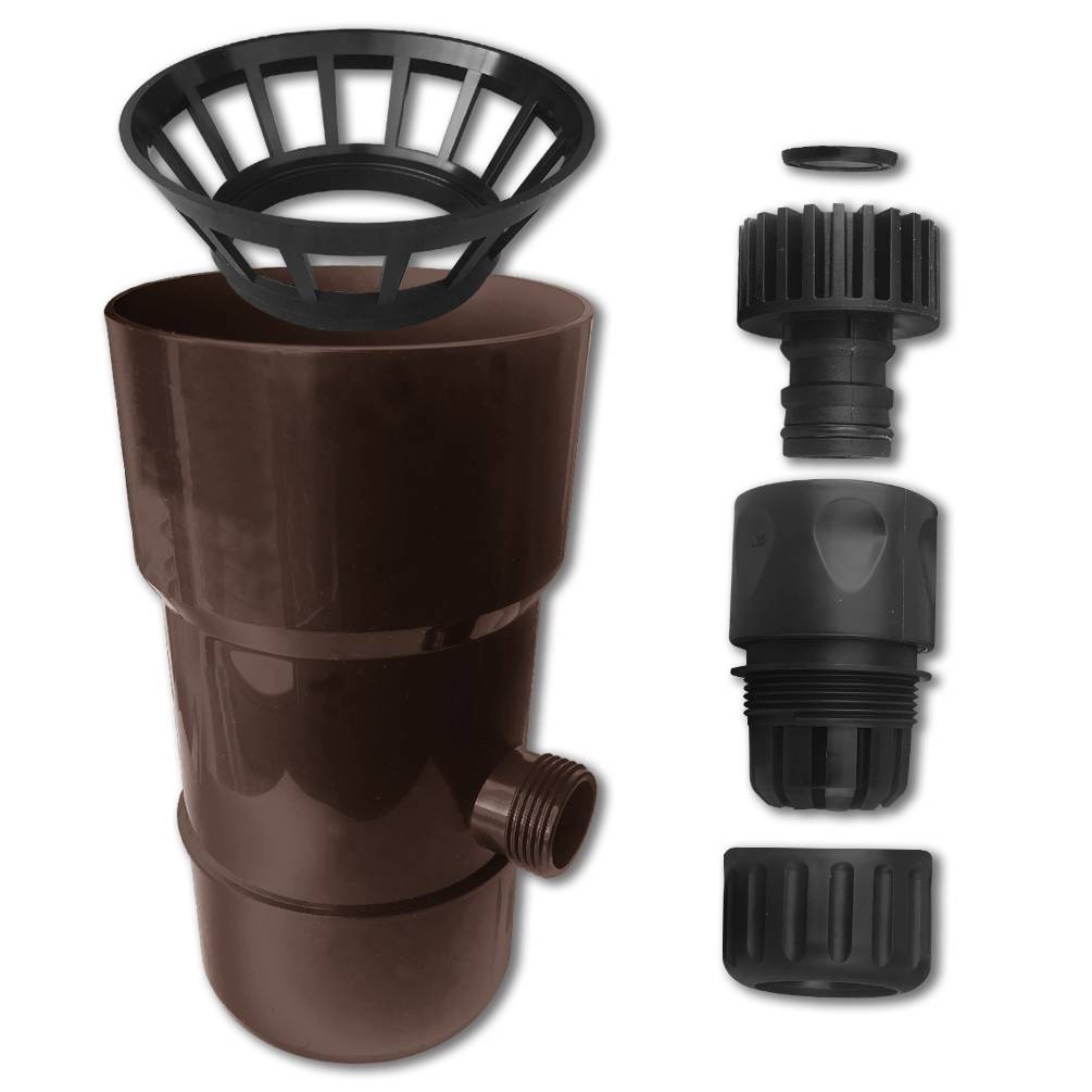Collecteur D'eau De Pluie Millto DN 90 Mm - Récupération écologique Pour Gouttière Avec Filtre