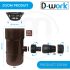 PVC Rainwater Collector for Gutters D. 100 mm with ABS Connections (Brown) - D-Work