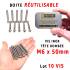50 Vis à Métaux Tête Bombée Six Pans Creux 10 x 60 mm - ISO 7380-1 - Inox A2 - D-Work