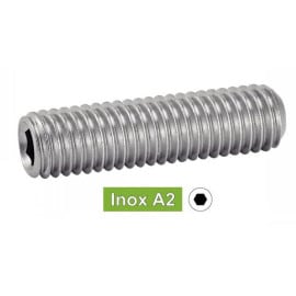 100 Vis sans tête six pans creux 10x40 mm - Inox A2, norme ISO 4029 - Résistantes et durables - ACTON