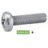 200 Vis à Métaux Tête Cylindrique Phillips 5 x 40 mm - DIN 7985 - ISO 7045 - NFE25-121 - UNI 7687 - Inox A2 - D-Work