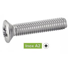 200 Vis à Métaux Tête Fraisée Bombée Pozidriv 5 x 20 mm - DIN 966 - ISO7047 - NFE25-120 - UNI 7689 - Inox A2 - D-Work