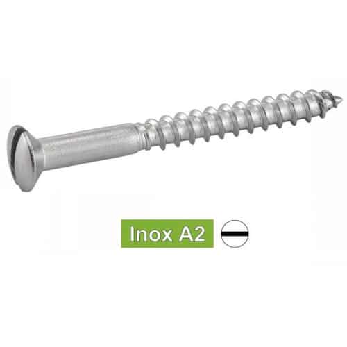 200 Vis à bois tête fraisée bombée 3,5x20 mm - Inox A2, norme DIN 95 - Résistantes et durables - ACTON