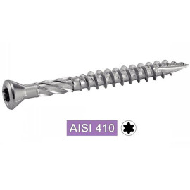 100 Vis terrasse tête fraisée bombée 5x80 mm - AISI 410 - Six lobes - ACTON