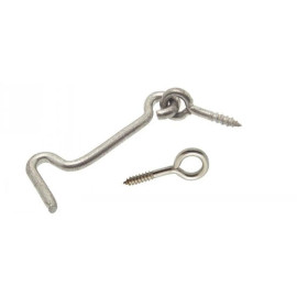 25 Crochets de Contrevent avec Piton 4.5 x 120 mm - Inox A2 - D-Work