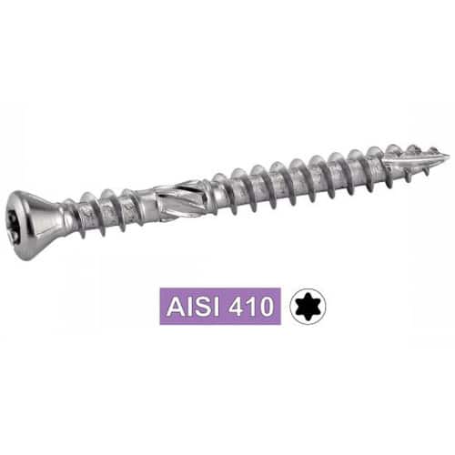 200 Vis terrasse tête fraisée bombée 4x40 mm - AISI 410 - Six lobes double filet - ACTON