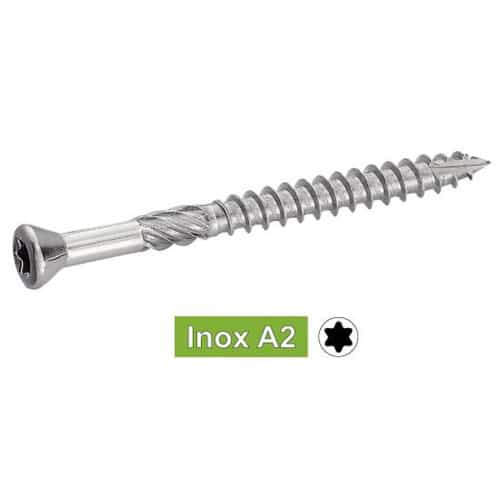 200 Vis pour Terrasse Tête Fraisée Réduite Six Lobes Simple Filet 5 x 50 mm - Inox A2 - D-Work