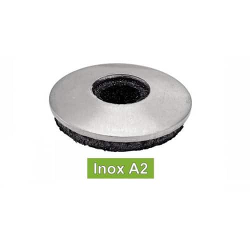 100 Rondelles d’étanchéité 5,5-6,3 mm - Inox A2 avec joint EPDM - Résistantes et durables - ACTON