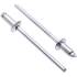 500 Rivets Aveugles Tête Plate Alu/Inox 3.2 x 10 mm - Inox A2 - D-Work
