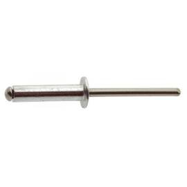250 Rivets aveugles tête plate 4,8x25 mm - Alu/Inox A2 - Résistants et durables - ACTON