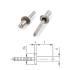 500 Rivets étanches tête plate 3,2x8 mm - Inox A2, norme ISO 16585 - Résistants et durables - ACTON