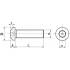 100 Vis tête bombée 3x6 mm - Inox A2, ISO 7380 - Inviolables avec téton central - ACTON