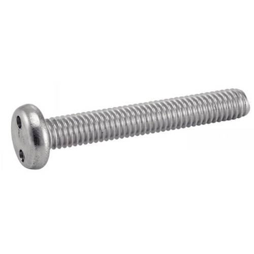 100 Vis à métaux tête cylindrique inviolable 4x20 mm - Inox A2 - Sécurité renforcée - ACTON