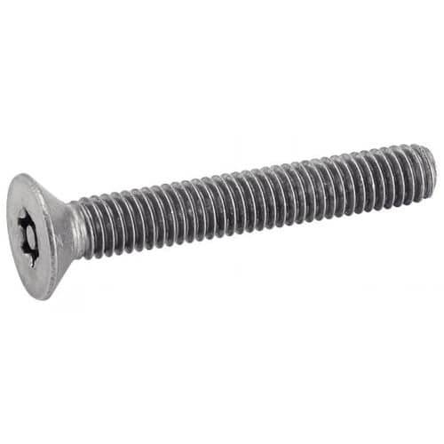 100 Vis à métaux tête fraisée 5x12 mm - Inox A2, DIN 7991 - Inviolables avec téton central - ACTON