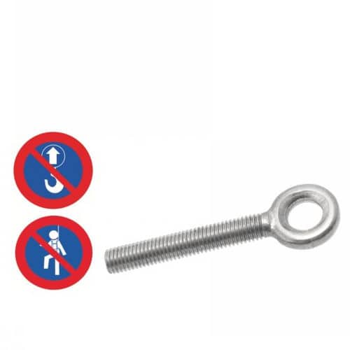 5 Vis à œil 6x65 mm - Inox A2 - Résistantes et durables - ACTON