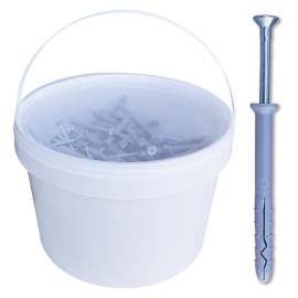200 NHS Tasselli a testa svasata D. 8 x Lt. 80 mm con vite a testa svasata (in secchiello) - D-Work
