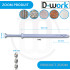 100 NHS D. 8 x 120 mm tasselli a bussola con vite a testa svasata - D-Work