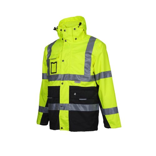 Parka Haute Visibilité de Travail Wellington - Taille 4XL - Jaune Fluo - Résistant et Confortable - NINE WORTHS