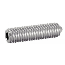 100 Vis sans tête six pans creux 4x6 mm - Inox A4, norme ISO 4027 - Résistantes et durables - ACTON