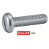 200 Vis à métaux tête cylindrique large fendue 6x12 mm - Inox A4, norme DIN 85 - ACTON