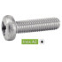 500 Vis à Métaux Tête Cylindrique Pozidriv 2 x 8 mm - DIN 7985 - ISO 7045 - NFE25-121 - UNI 7687 - Inox A4 - D-Work