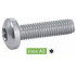 500 Vis à Métaux Tête Cylindrique Six Lobes 2.5 x 8 mm - ISO 14583 - DIN 7985 - Inox A4 - D-Work