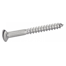 200 Vis à bois tête fraisée bombée fendue 5x30 mm - Inox A4, norme DIN 95 - ACTON