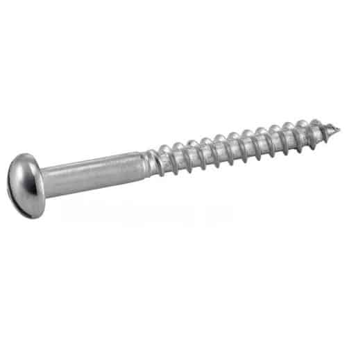 200 Vis à Bois Tête Ronde Fendue 5 x 25 mm - DIN 96 - NFE25-606 - UNI 701 - Inox A4 - D-Work