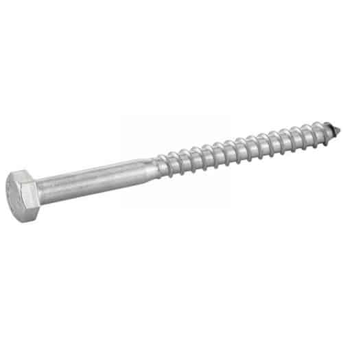 50 Vis à bois tête hexagonale 12x130 mm - Inox A4, norme DIN 571 - Résistantes et durables - ACTON