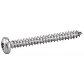 200 Vis à Tôle Tête Cylindrique Large Pozidriv 2.9 x 25 mm - DIN 7981 - Inox A4 - D-Work
