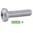 200 Vis à Tôle Tête Cylindrique Large Pozidriv 5.5 x 16 mm - DIN 7981 - Inox A4 - D-Work